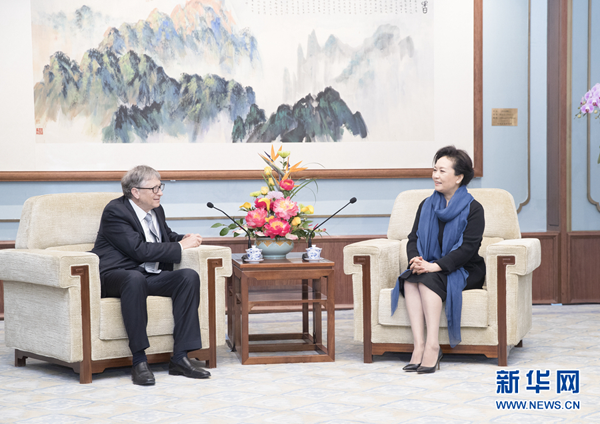彭丽媛会见比尔·盖茨