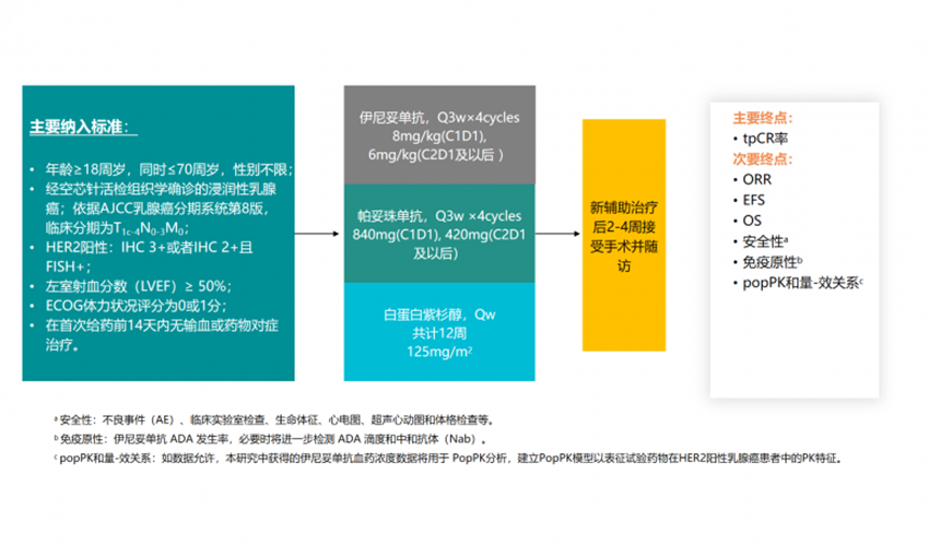 伊尼妥单抗在HER2阳性乳腺癌新辅助治疗研究结果重磅发布